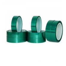 High Temperature Silicone Adhesive Tape Green Polyester Powder Coating Tape